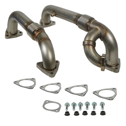 BD Diesel 08-10 Ford F-250/F-350/F-450/F-550 Powerstroke 6.4L Up Pipes Kit w/Manifold Set 1041484 1041484 Photo - Unmounted