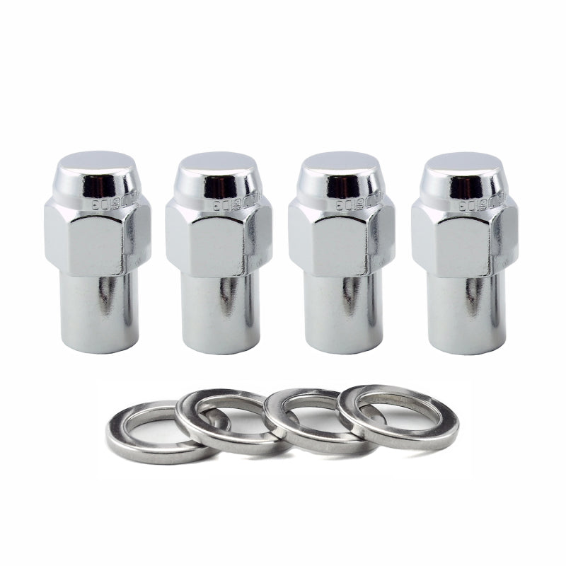 McGard Hex Lug Nut (Reg. Shank - .746in.) 1/2-20 / 13/16 Hex / 1.65in. Length (4-Pack) - Chrome 61000 61000 Photo - out of package