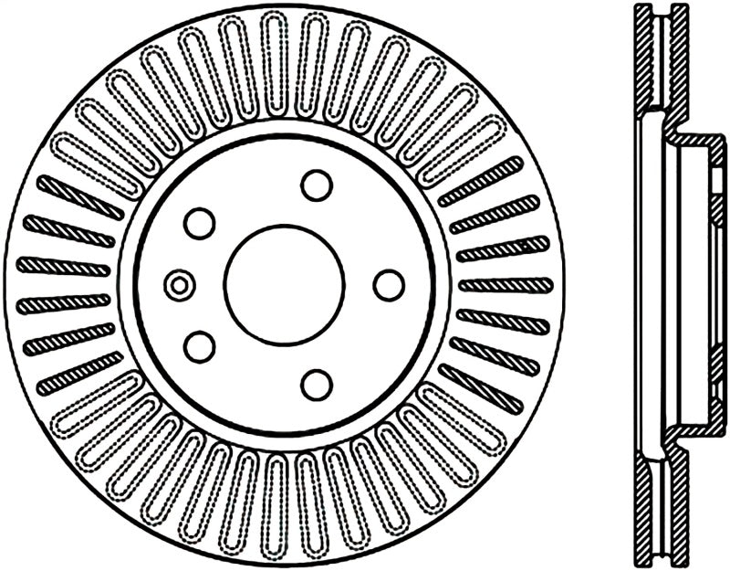 Stoptech 10-15 Chevy Camaro Sport Cryo-Treated Cross Drilled & Slotted Rotor - Front Left 127.62120CL 127.62120CL Photo - Primary