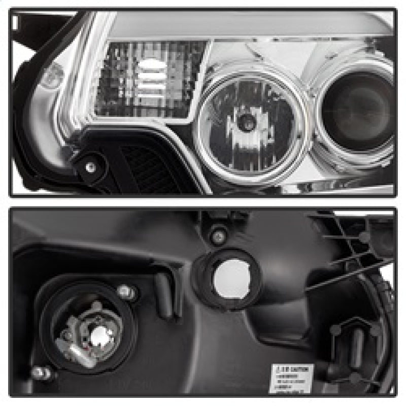 Spyder Toyota Tacoma 12-16 Projector Headlights Light Bar DRL Chrome PRO-YD-TT12-LBDRL-C 5081704 5081704 Photo - Unmounted