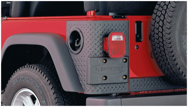 Bushwacker 97-06 Jeep Wrangler Trail Armor Rear Corners - Black 14004 14004 Photo - Mounted