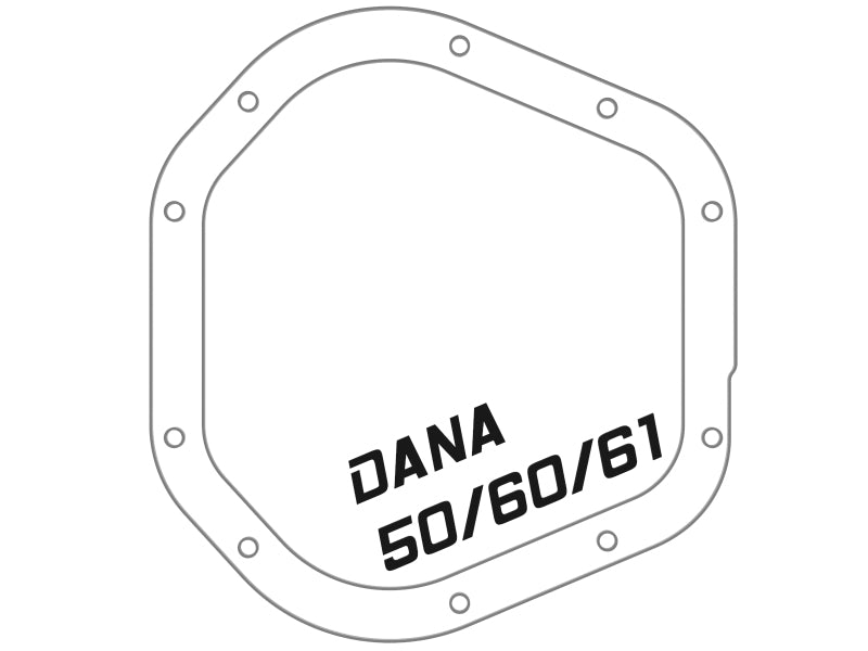 aFe Pro Series Dana 60 Front Differential Cover Black w/ Machined Fins 17-20 Ford Trucks (Dana 60) 46-71100B 46-71100B Technical Drawing