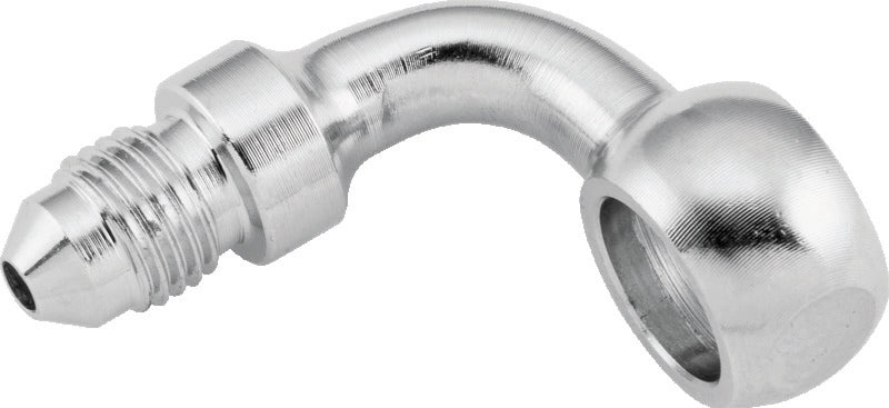 TwinPower Twin Power Chrome Brake Fitting 3/8 Inch X AN3 90 Degree Banjo Adaptor 035962 035962 Photo - Primary