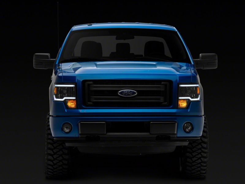Raxiom 09-14 Ford F-150 Axial Series Headlight w/ SEQL LED Bar- Blk Housing (Clear Lens) T566368 T566368 Photo - Close Up