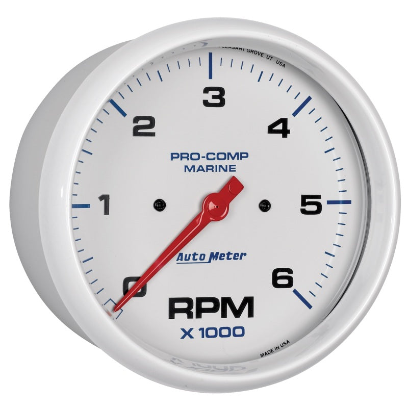 Autometer Marine White Ultra-Lite 5in In-Dash Tachometer 0-6K RPM 200750 200750 User 3
