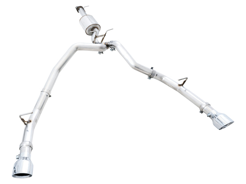 AWE Tuning 19-21 RAM 1500 5.7L (w/Cutouts) 0FG Dual Rear Exit Cat-Back Exhaust - Chrome Silver Tips 3015-32005 3015-32005 Photo - out of package
