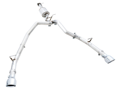 AWE Tuning 19-21 RAM 1500 5.7L (w/Cutouts) 0FG Dual Rear Exit Cat-Back Exhaust - Chrome Silver Tips 3015-32005 3015-32005 Photo - out of package