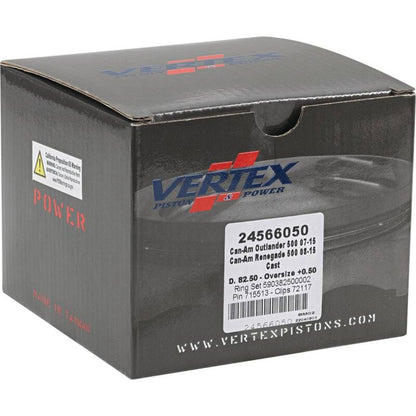 Vertex Pistons Vertex Piston 07-15 Can-Am Outlander 500 4x4 500cc +0.50mm Oversized Cast Replica Piston Kit 24566050 24566050 Photo - Primary