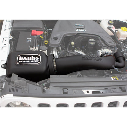 Banks Power 18-20 Jeep 3.6L Wrangler (JL) Ram-Air Intake System - Dry Filter 41843-D 41843-D Photo - Mounted