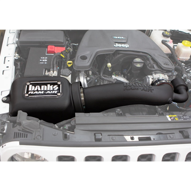 Banks Power 18-20 Jeep 3.6L Wrangler (JL) Ram-Air Intake System - Dry Filter 41843-D 41843-D Photo - Mounted