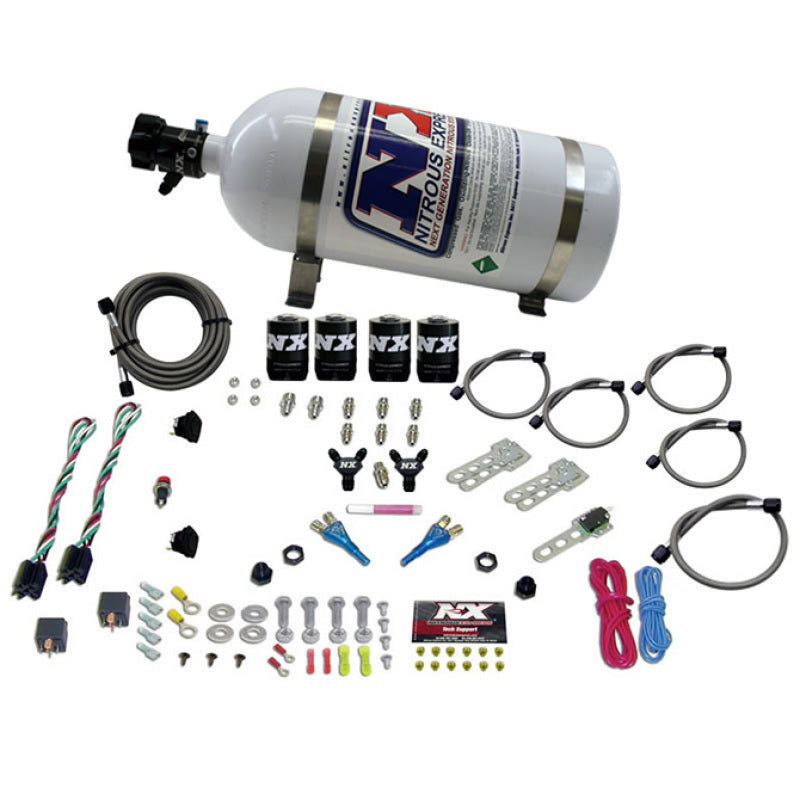 Nitrous Express Sport Compact EFI Dual Stage Nitrous Kit (35-75 x 2) x 2 w/10lb Bottle 20927-10 20927-10 Photo - Primary