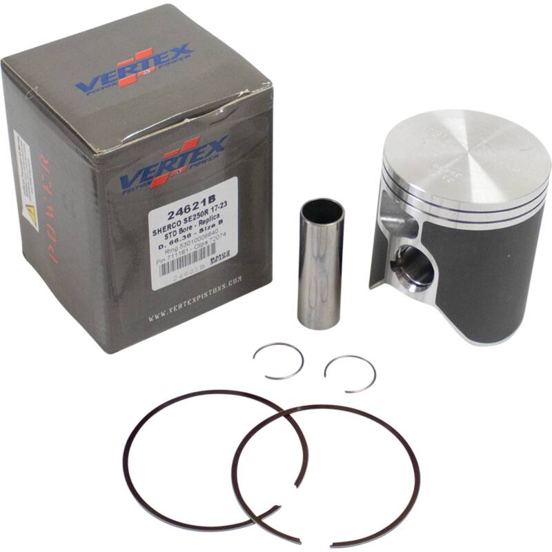 Vertex Pistons Vertex Piston 17-24 Sherco SE-R 250 250cc Cast Replica Piston Kit 24621B 24621B Photo - Primary