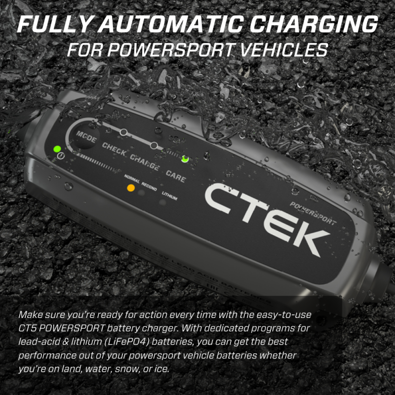 CTEK Battery Charger - CT5 Powersport - 2.3A 40-339 40-339 Features and Benefits