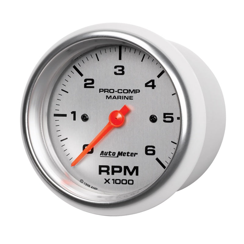 Autometer 3-3/8" In-Dash Tachometer, 0-6,000 Rpm, Marine Silver 200752-33 User 2