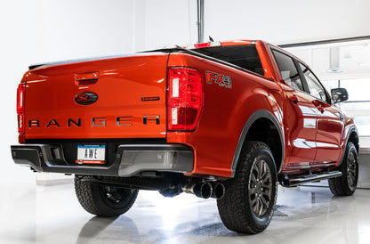 AWE Tuning 2019+ Ford Ranger 0FG Performance Exhaust System w/Diamond Black Tips & Rock Guard 3015-23064 3015-23064 Photo - Mounted