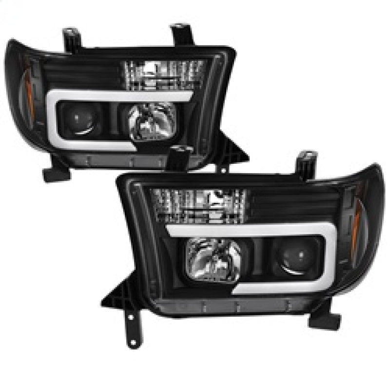 Spyder 08-13 Toyota Sequoia Projector Headlights - Light Bar DRL - Black PRO-YD-TTU07V2-LB-BK 5085344 5085344 Photo - Primary