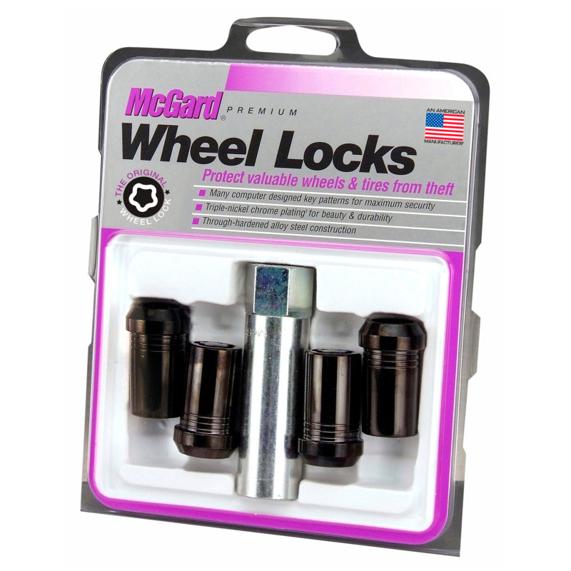McGard Wheel Lock Nut Set - 4pk. (Tuner / Cone Seat) M14X1.5 / 22mm Hex / 1.648in. Length - Black 25116 25116 Photo - Primary