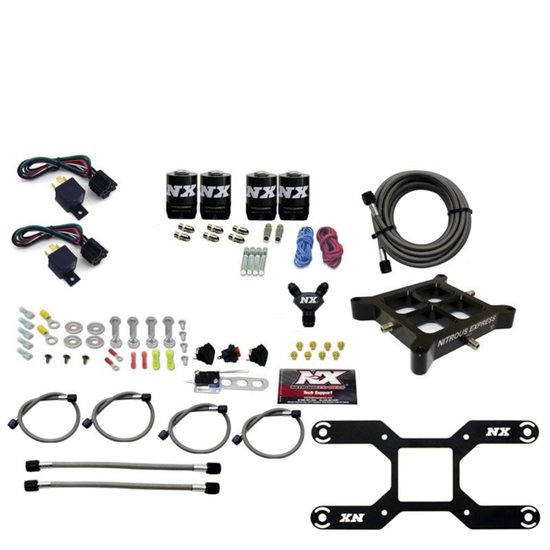 Nitrous Express 4150 Dual Stage Billet Crossbar Nitrous Kit (50-300 & 100-500HP) w/o Bottle 66042-00 66042-00 Photo - Primary