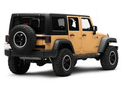 Raxiom 07-18 Jeep Wrangler JK Axial Series Trident LED Tail Lights- Blk Housing (Clear Lens) J173719 J173719 Photo - Close Up