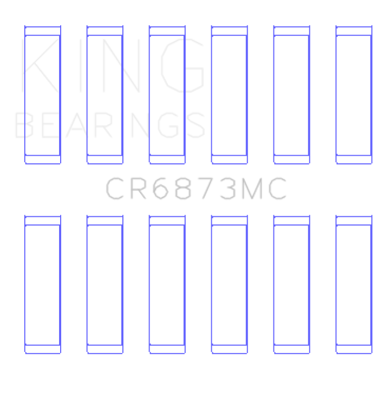 King Engine Bearings King Toyota 2GR-FE / 3GR-FE Connecting Rod Bearing Set CR6873MC CR6873MC Photo - Primary