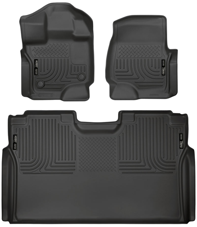 Husky Liners 15-19 F-150 SuperCrew Weatherbeater Black Front & 2nd Sea 94041 Photo - Primary