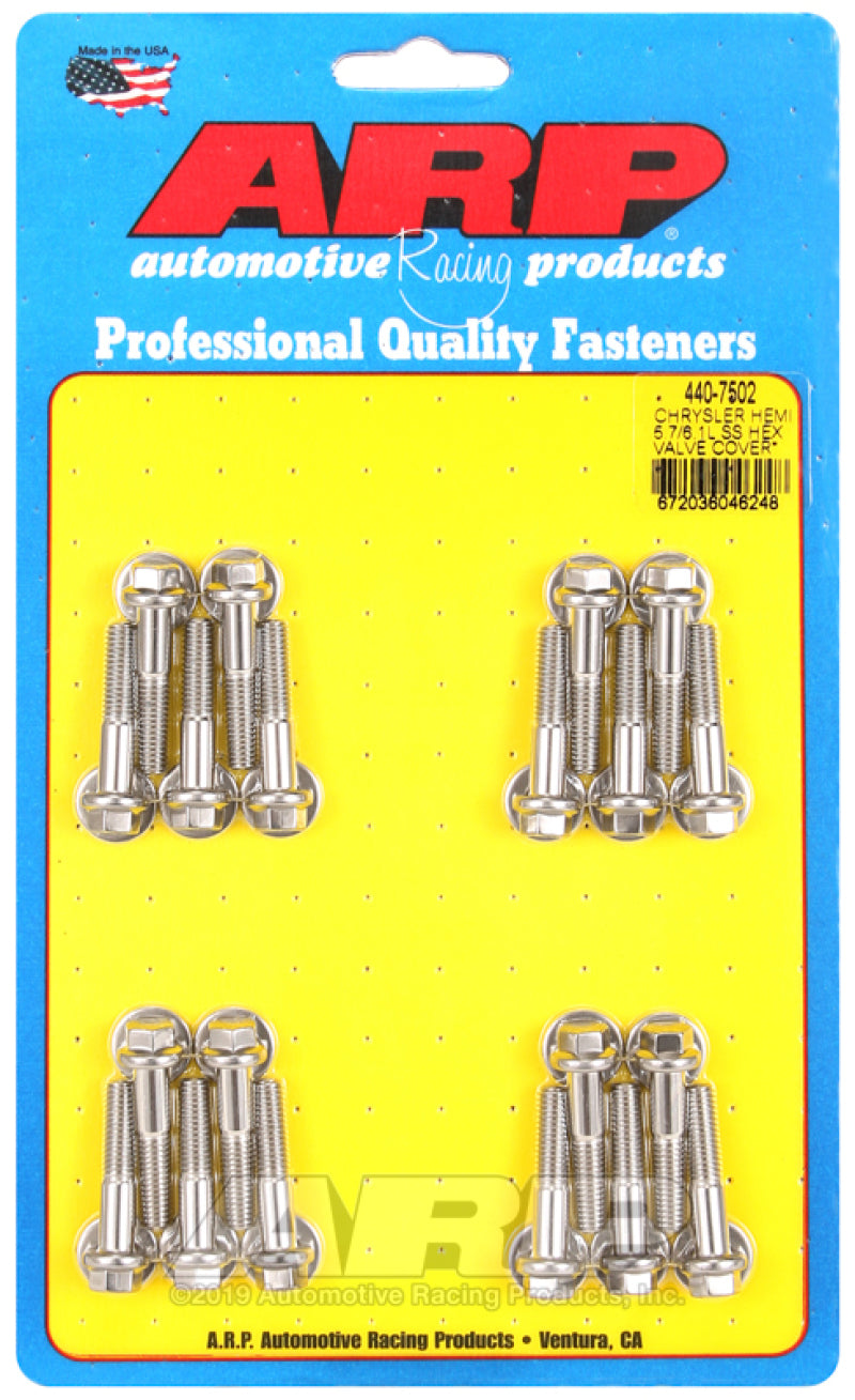 ARP Chrysler Hemi 5.7/6.1L SS Hex Valve Cover Bolt Kit 440-7502 Photo - Primary