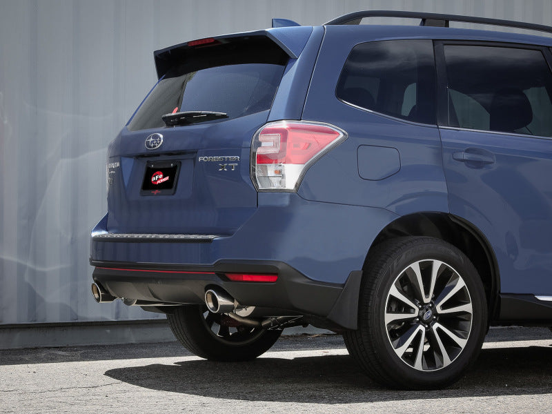 aFe Subaru Forester XT 14-18 H4-2.5L Takeda 2-1/2in to 2-1/4in  304 SS Cat-Back- Polished Tip 49-36804-P 49-36804-P Photo - Mounted