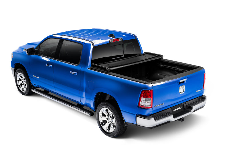 Lund 02-17 Dodge Ram 1500 (5.5ft. Bed) Genesis Elite Tri-Fold Tonneau Cover - Black 95865 95865 Photo - Mounted