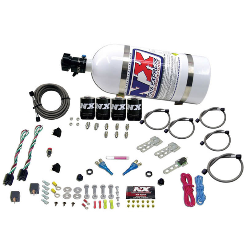 Nitrous Express GM EFI Dual Stage Nitrous Kit (50-150HP x 2) w/10lb Bottle 20224-10 20224-10 Photo - Primary