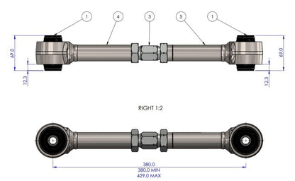 Superpro 23-24 Toyota Sequoia HD Adjustable Upper Trailing Arm Set TRC1138 TRC1138 Photo - out of package