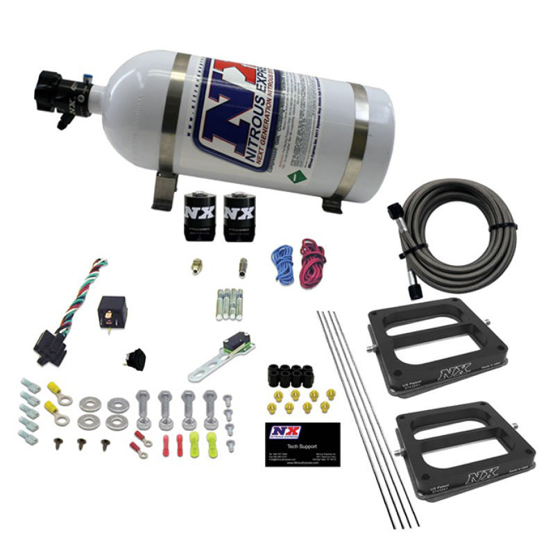 Nitrous Express Dual/Dominator/Gasoline Nitrous Kit (50-300HP) w/10lb Bottle 30270-10 30270-10 Photo - Primary