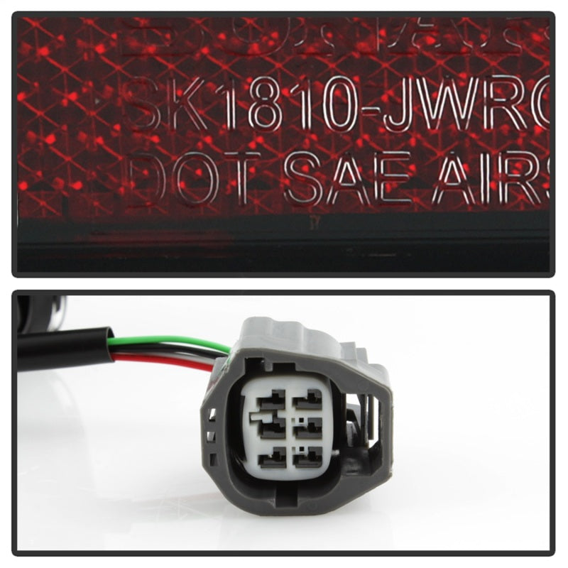 Spyder 07-16 Jeep Wrangler Version 2 Light Bar LED Tail Lights - Red Clear (ALT-YD-JWA07V2-LBLED-RC) 5084798 5084798 Photo - Unmounted