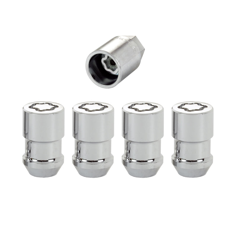 McGard Wheel Lock Nut Set - 4pk. (Cone Seat) 1/2-20 RH-LH / 13/16 Hex / 1.46in. Length - Chrome 24131 24131 Photo - out of package
