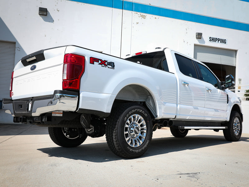 aFe Rebel Series 3in 409 SS Cat-Back Exhaust w/ Black Tips 17-20 Ford F-250/F350 V8 6.2L/7.3L 49-43117-b 49-43117-b Photo - Mounted