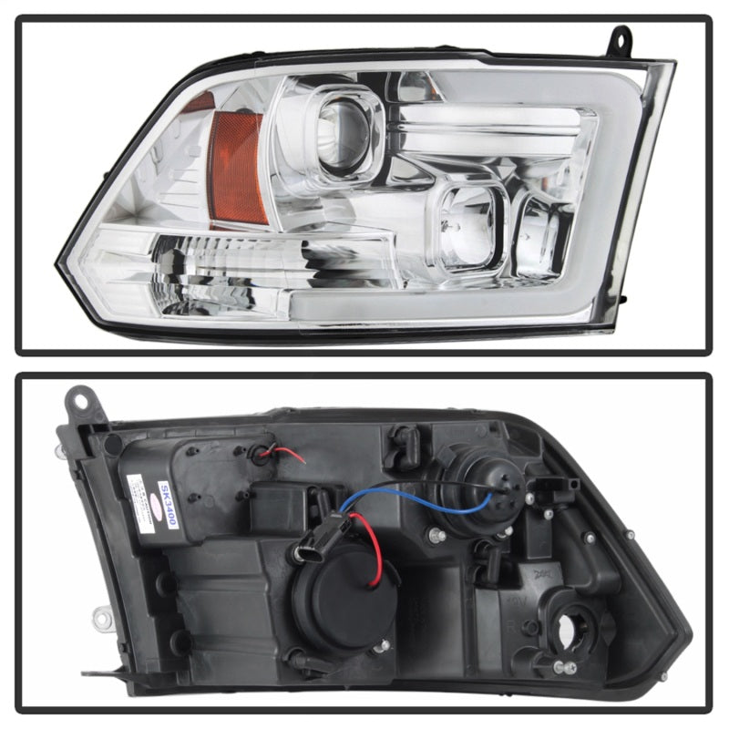 Spyder 09-16 Dodge Ram 1500 V2 Projector Headlights - Halogen - DRL - Chrome (PRO-YD-DR09V2-LBDRL-C) 5084828 5084828 Photo - Unmounted