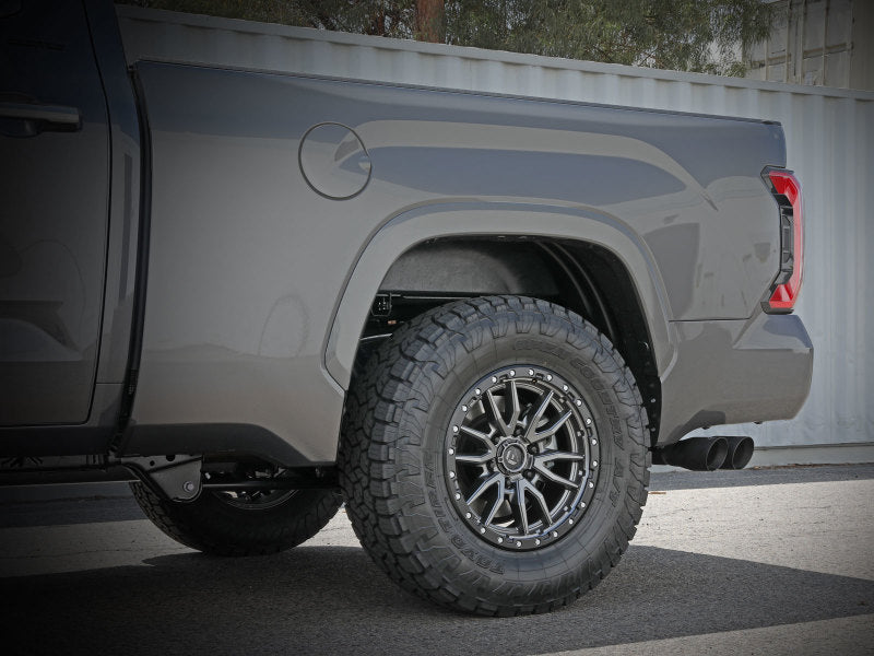 aFe 2022 Toyota Tundra V6-3.5L (tt) Vulcan Series 2.5in to 3in 304 SS Cat-Back Exhaust w/ Black Tip 49-36061-B 49-36061-B Photo - Mounted