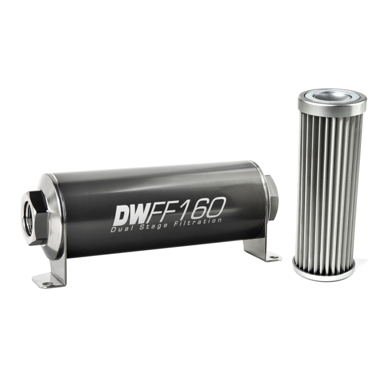 DeatschWerks '-10AN Female, 5 micron, 160mm In-line fuel filter kit 8-03-160-005K Photo - Primary