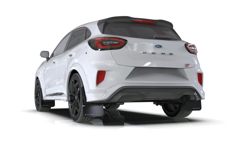 Rally Armor 20-22 Ford Puma ST Black Mud Flap w/ White Logo MF86-UR-BLK-WH MF86-UR-BLK-WH User 1