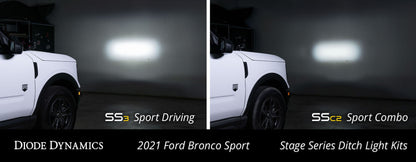 Diode Dynamics 2021 Ford Bronco Sport SS3 LED Ditch Light Kit - Pro White Combo DD7140 DD7140 User 5