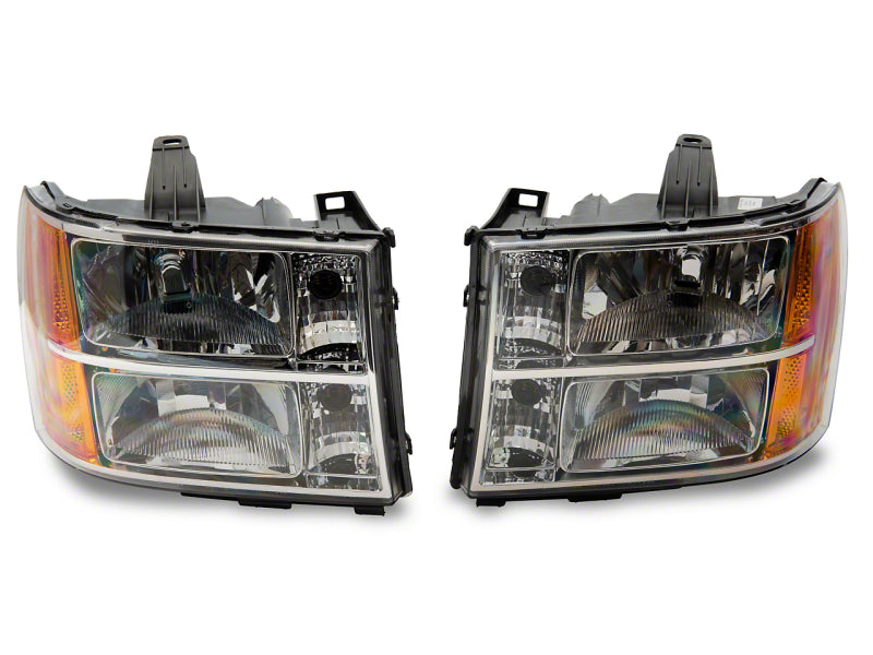 Raxiom 07-14 GMC Sierra 1500/2500 HD/3500 HD Axial OEM Rep Headlights- Chrome Housing (Clear Lens) S518298 S518298 Photo - Primary