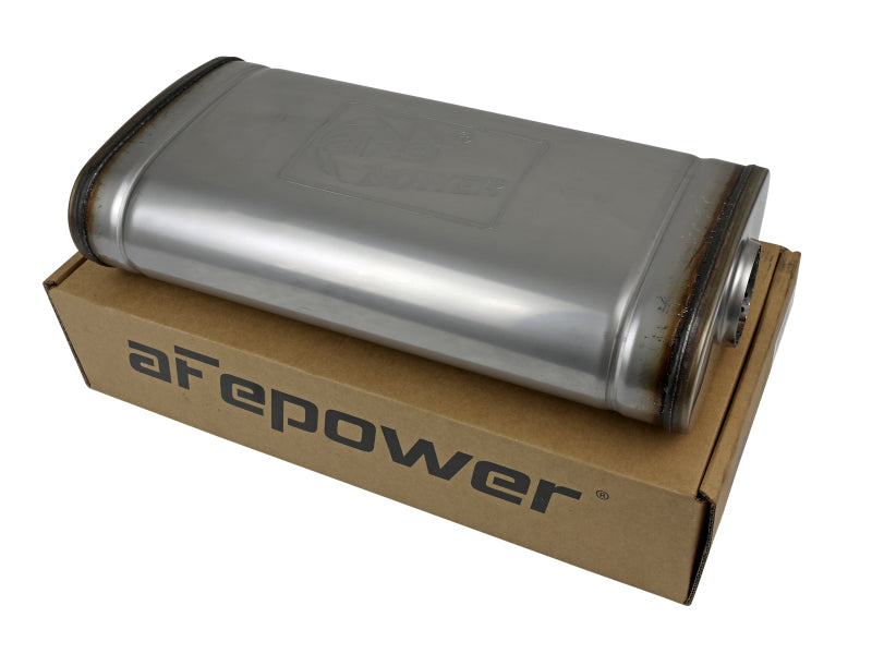 aFe MACH Force XP 304 Stainless Steel Muffler 2.5in Center/Offset 18in L x 9in W x 4in H 49M30019 49M30019 Photo - Primary
