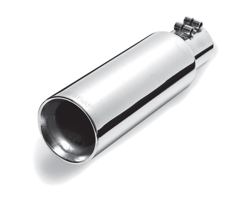 Gibson Round Dual Wall Straight-Cut Tip - 4in OD/2.5in Inlet/12in Length - Stainless 500546 500546 Photo - Primary