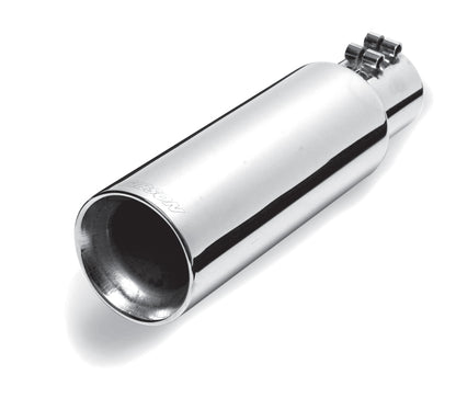 Gibson Round Dual Wall Straight-Cut Tip - 4in OD/2.5in Inlet/12in Length - Stainless 500546 500546 Photo - Primary