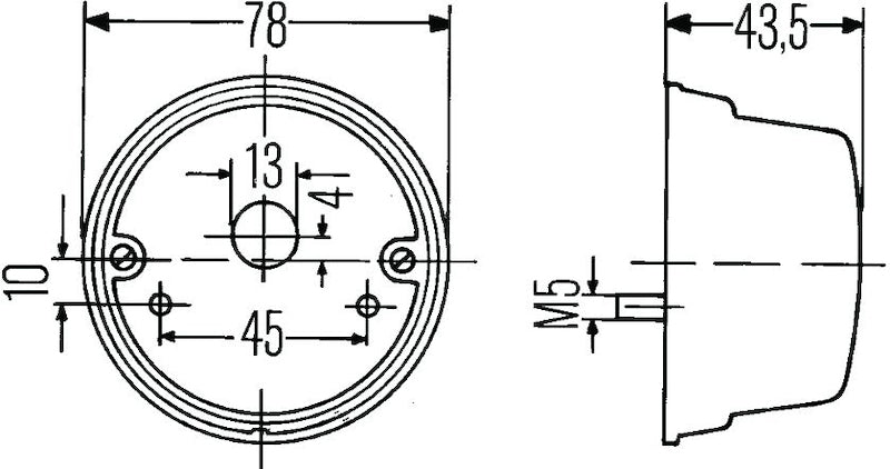 Hella Lamp Blpo Yell/White 2Be 001259061 001259061 Technical Drawing