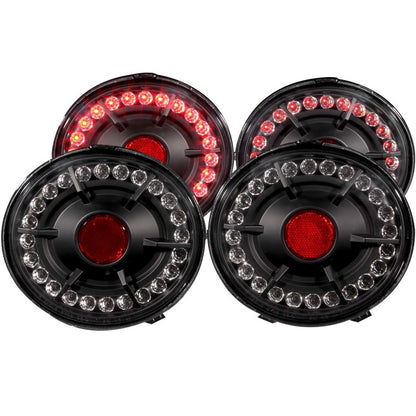 Anzo 2005-2010 Chevrolet Corvette LED Taillights Black 4pc 321169 Photo - Primary