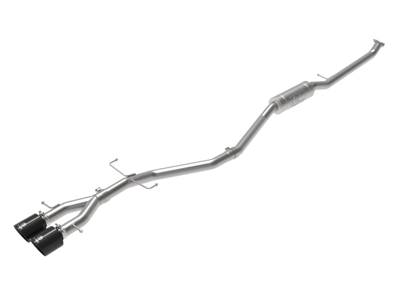 aFe Takeda 2.5in 304SS Cat-Back Exhaust System 17-20 Honda Civic SI Coupe L4-1.5L (t) - Black Tip 49-36620-B 49-36620-B Photo - Primary