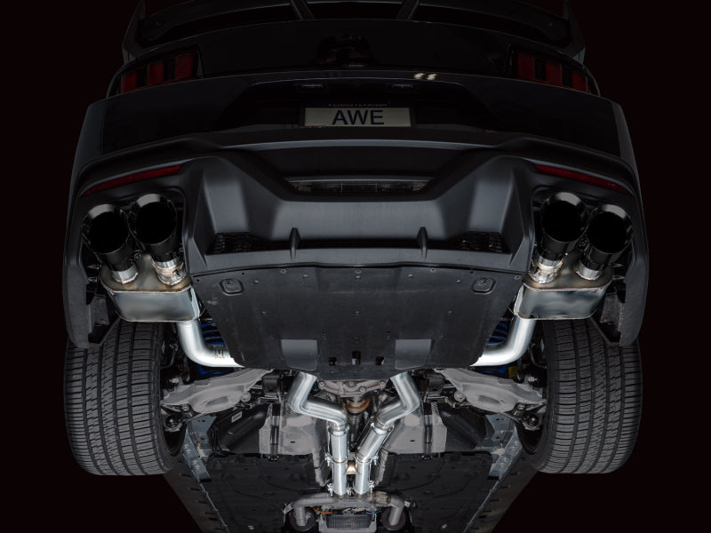 AWE Tuning AWE 2024 Ford Mustang Dark Horse S650 RWD SwitchPath Catback Exhaust w/ Quad Diamond Black Tips 3025-43375 3025-43375 Photo - Mounted