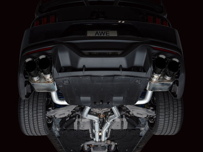 AWE Tuning AWE 2024 Ford Mustang Dark Horse S650 RWD SwitchPath Catback Exhaust w/ Quad Diamond Black Tips 3025-43375 3025-43375 Photo - Mounted