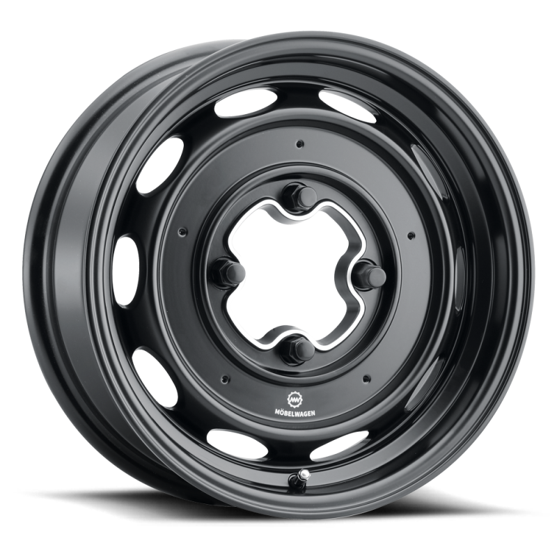 Mobelwagen MW-430B Interceptor 15x4.5in / 4x130 BP / 25mm Offset / 85.85mm Bore - Black Wheel MW-430B-54530+25X MW-430B-54530+25X Photo - Primary