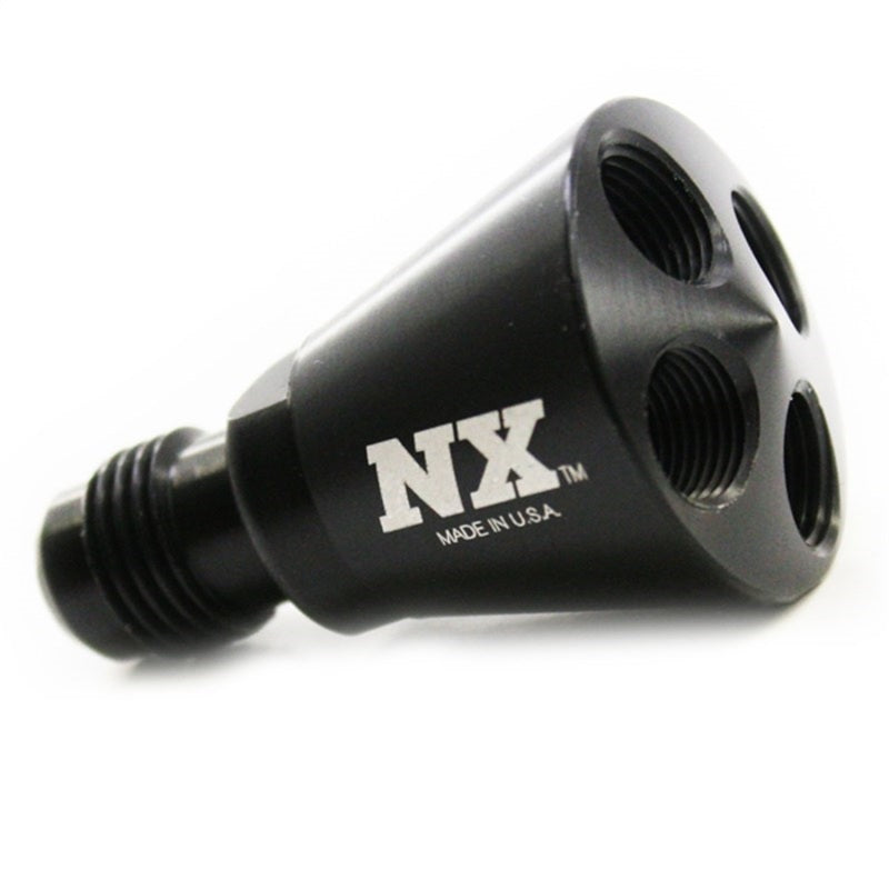 Nitrous Express 4 Port Showerhead Distribution Block w/6AN Inlet - Blue 15019B 15019B Photo - Primary